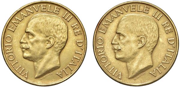 SAVOIA. VITTORIO EMANUELE III (1900-1946). DUE RIPRODUZIONI DELLE 100 LIRE FASCIO