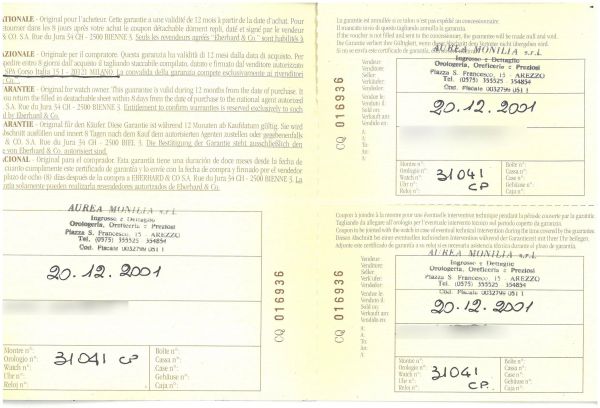 EBERHARD & CO. CHRONO4 REF. 31041CP CRONOGRAFO ANNO 2001