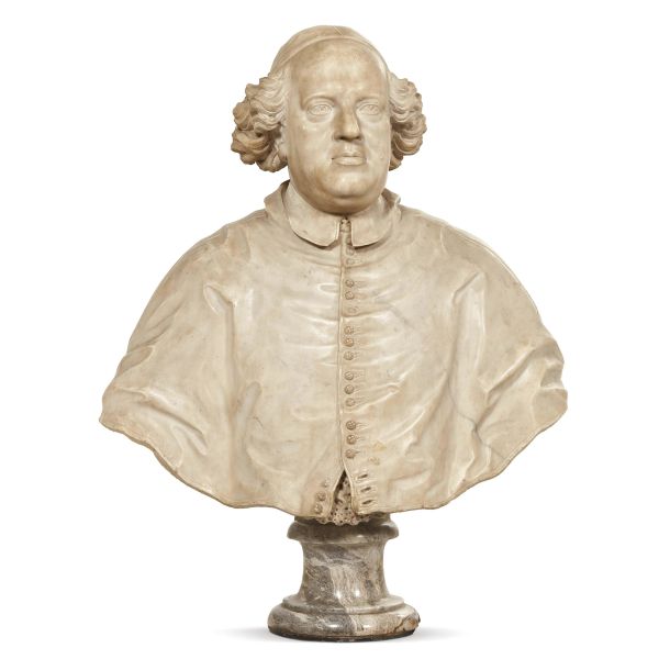 Attribuited to Giuseppe Mazzuoli (Volterra 1644 - Roma 1725), Bust of Cardinal Giovanni Battista Bussi,  [..]