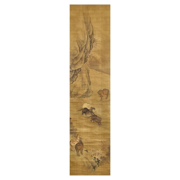 A PAINTING OF SIX HORSES, CHINA, QING DYNASTY, 19TH CENTURY