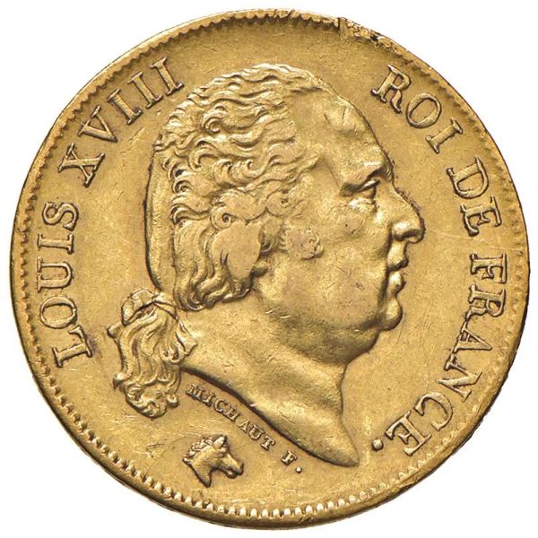 FRANCIA CARLO X (1824-1830) 40 FRANCHI 1818 W