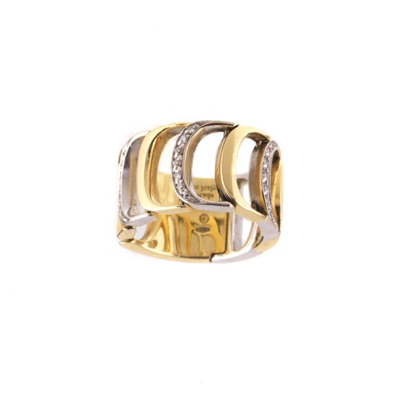 Damiani - DAMIANI &quot;DAMIANISSIMA&quot; RING IN 18KT TWO TONE GOLD