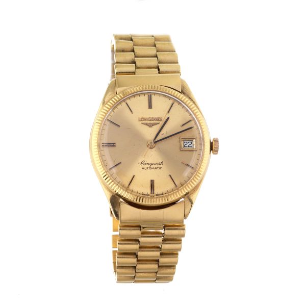 LONGINES CONQUEST YELLOW GOLD WRISTWATCH