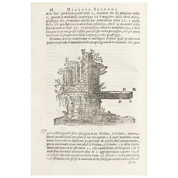 Galilei, Galileo. Discorsi e dimostrazioni matematiche intorno a due nuove scienze attenenti alla meccanica e i movimenti locali. Bologna, Dozza, 1655.