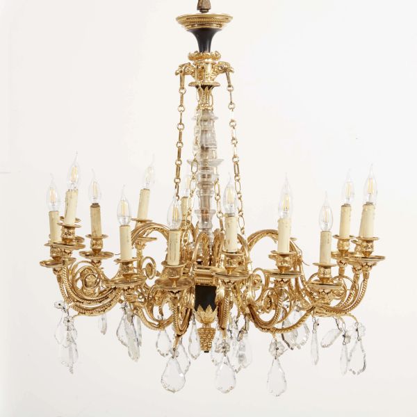 A SECOND HALF OF 19TH CENTURY FRENCH STYLE CHANDELIER