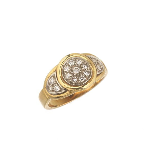 DIAMOND RING IN 18KT TWO TONE GOLD