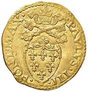 PAOLO III (ALESSANDRO FARNESE, 13 OTTOBRE 1534 - 10 NOVEMBRE 1549), SCUDO D&rsquo;ORO DEL SOLE