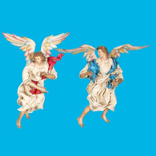 A PAIR OF ANGELS, NAPLES, 18TH CENTURY