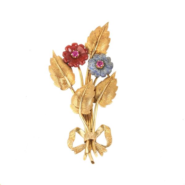 



SPILLA FLOREALE CON PIETRE