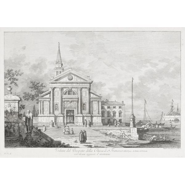 Ricercata serie, rarissima a trovarsi completa, da disegni di Canaletto