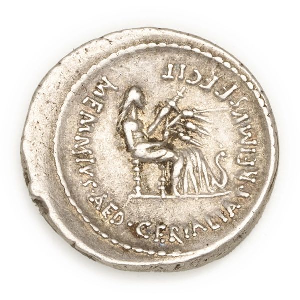 Memmia - Denario C. Memmius C.f. (56 a.C.) - Zecca: Roma