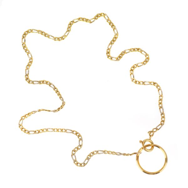 A 18KT YELLOW GOLD POCKET WATCH CHAIN
