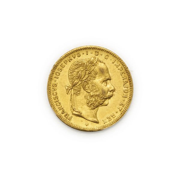 Francesco Giuseppe (1848-1916) – 8 Gulden (20 Franchi) 1882 –  Zecca: Vienna