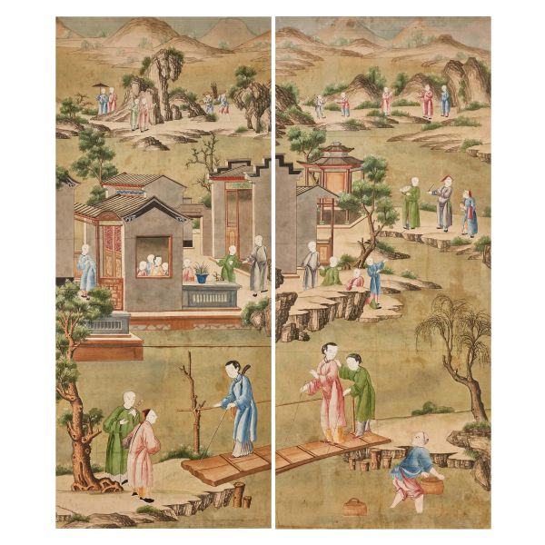 



PAIR OF PANELS, CHINA, QING DYNASTY, 18TH&ndash;19TH CENTURY