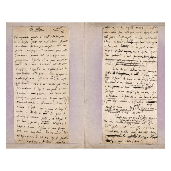 



Beautiful handwritten draft of Mussolini