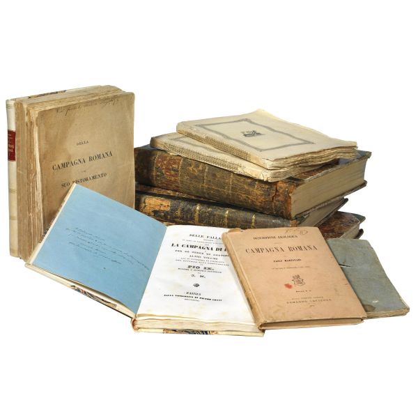 [Campagna romana]. Lotto di 5 opere ottocentesche, di cui tre dedicate alle campagna romana, in 11 volumi: