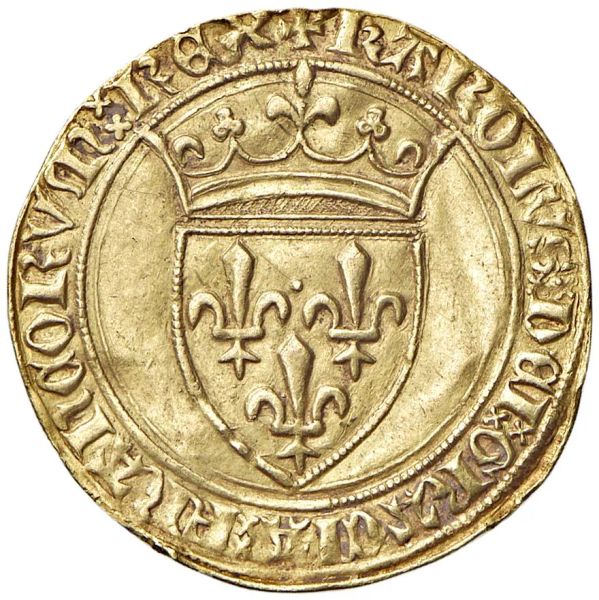 FRANCIA. CARLO VI &ldquo;IL FOLLE&rdquo; (1380-1422) SCUDO ALLA CORONA