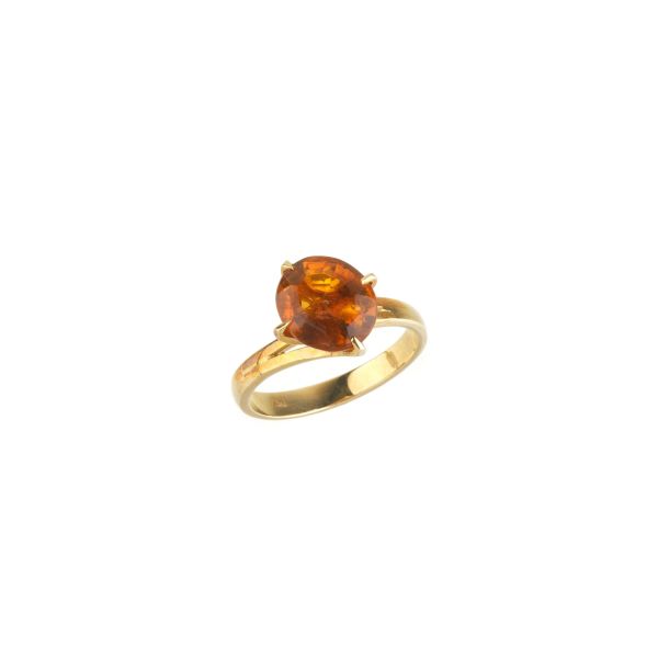 CITRINE QUARTZ RING IN 18KT YELLOW GOLD