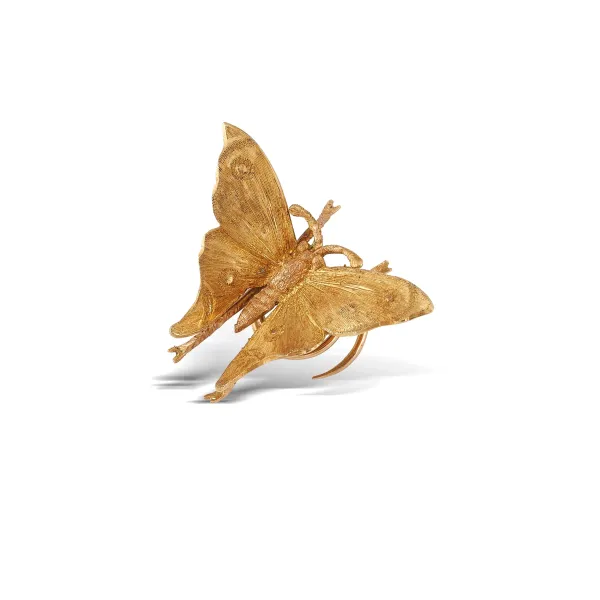 Buccellati - 



BUCCELLATI SMALL BUTTERFLY-SHAPED BROOCH IN 18KT YELLOW GOLD