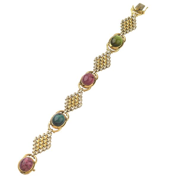



TOURMALINE BAND BRACELET IN 18KT TWO TONE GOLD