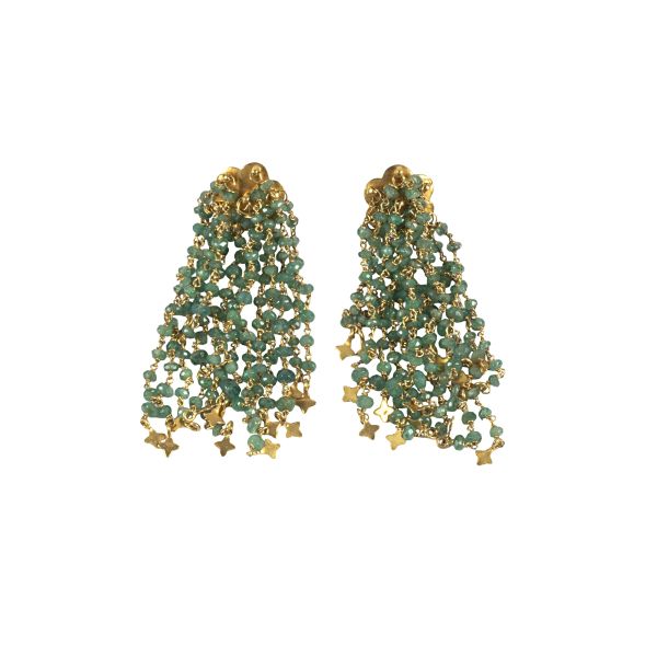 EMERALD DROP EARRINGS IN 18KT YELLOW GOLD