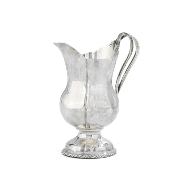 A SILVER EWER, VENICE, 1760 CIRCA, ASSAYER ZUAN PIERO GRAPPIGLIA, ON THE HAND THE MARK OF ROBERTO CAPRETO