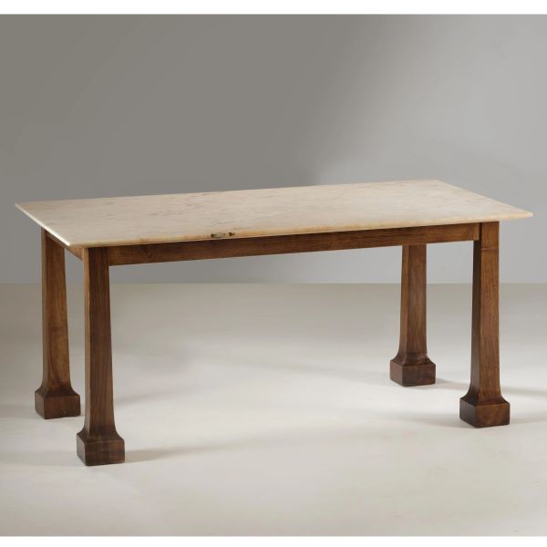 



LOW TABLE, WOODEN STRUCTURE, PINK TOP MARBLE