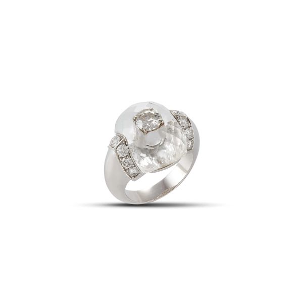 



FABIO SALINI ROCK CRYSTAL AND DIAMOND RING IN 18KT WHITE GOLD