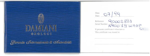 DAMIANI OROLOGIO DA DONNA IN ACCIAIO E DIAMANTI ANNO 1999