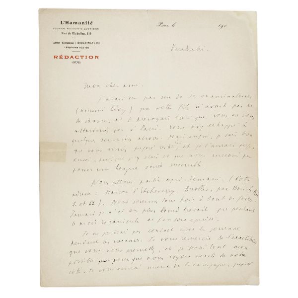 Letter from a great politician to a great man of letters, perpetual secretary of the French Academy