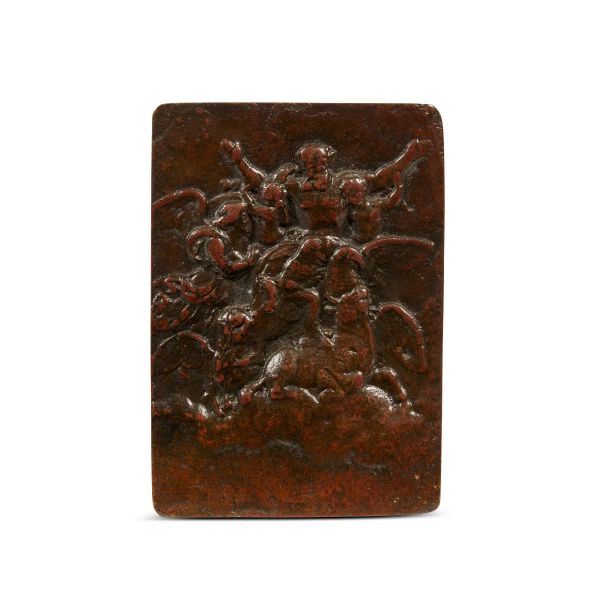 Northern Italy, 16th century, Heavenly Father and Allegories of the Four Evangelists, bronze
