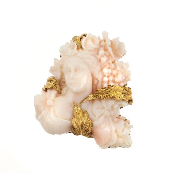 SPILLA CON CORALLO ROSA