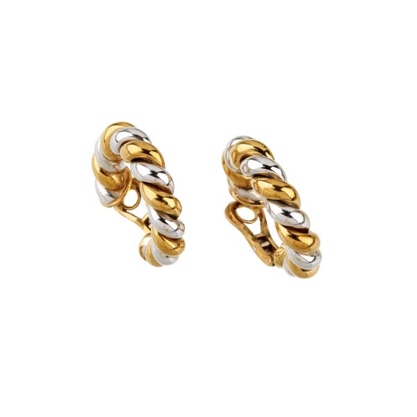 



TORCHON EARRINGS IN 18KT TWO TONE GOLD