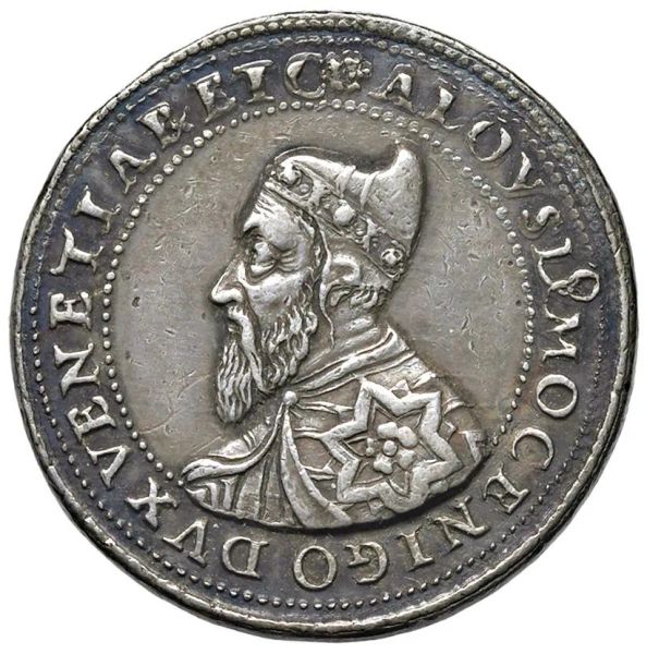 ALVISE I MOCENIGO (1570-1577) LXXXV DOGE. MEDAGLIA CELEBRATIVA CONIATA A VENEZIA NEL 1571 OPUS ANONIMO