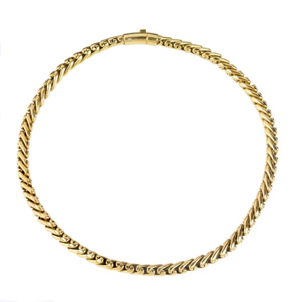 SNAKE CHAIN NECKLACE IN 18KT YELLOW GOLD