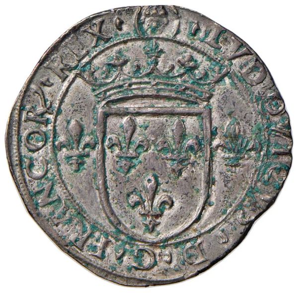 MILANO. LUDOVICO XII D&rsquo;ORLEANS (1500-1513) GROSSO REGALE DA 6 SOLDI