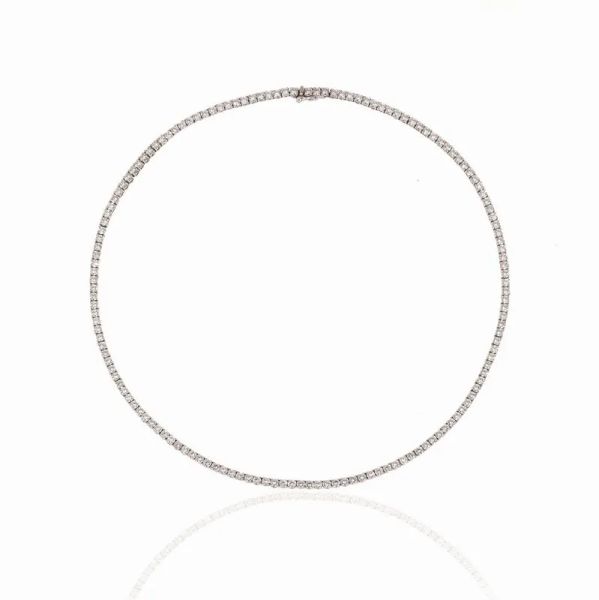 COLLANA TENNIS CARTIER IN ORO BIANCO E DIAMANTI Asta GIOIELLI Pandolfini Casa d Aste