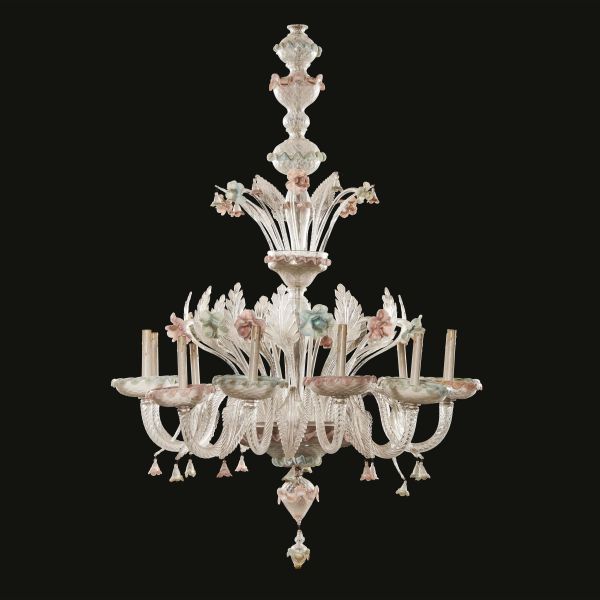 A GLASS CHANDELIER, MURANO, EARLY 20TH CENTURY