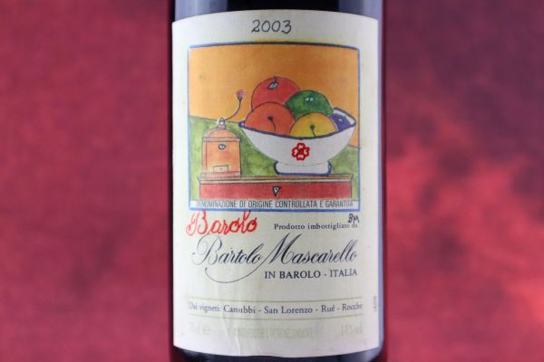 Barolo Artistic Label Bartolo Mascarello 2003