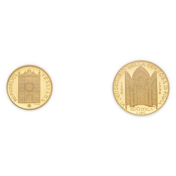 



Coppia delle 50.000 e 100.000 Lire in oro 1996