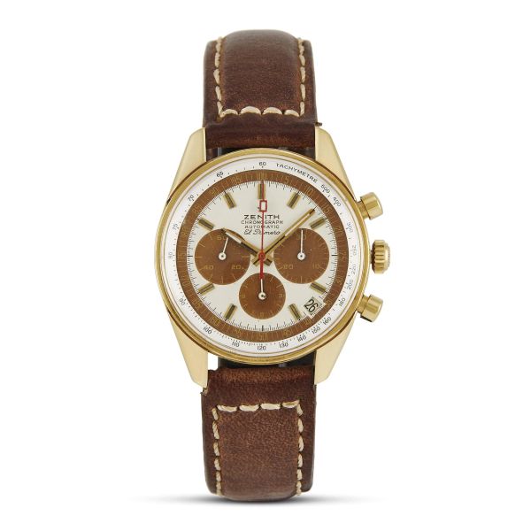 ZENITH EL PRIMERO CRONOGRAPH YELLOW GOLD WRISTWATCH N. 644D9XX