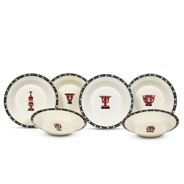 



SIX FERDINANDO DEL VECCHIO DISHES, NAPLES, CIRCA 1820