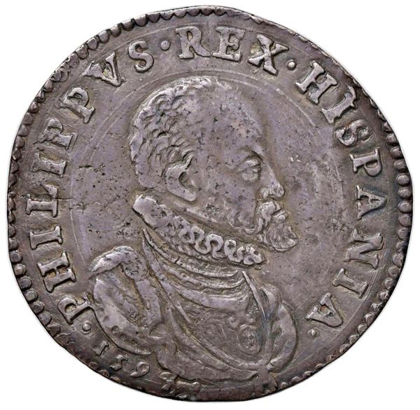 MILANO. FILIPPO II (1556-1598) SCUDO D&rsquo;ARGENTO 1594