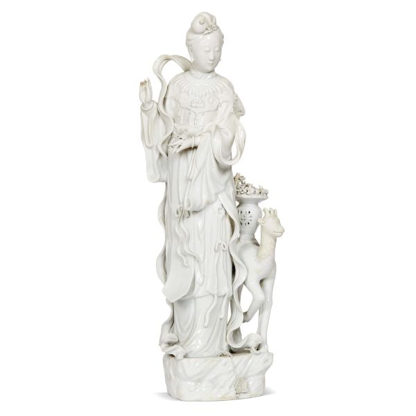 A STATUE OF MAGU OFFERING LONG LIFE, CHINA, QING DYNASTY, 19TH CENTURY