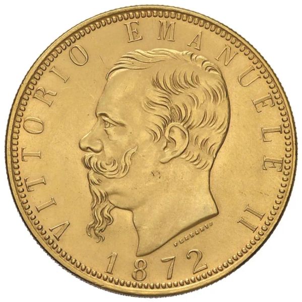 RIPRODUZIONE DELLE 100 LIRE 1872 DI VITTORIO EMANUELE II