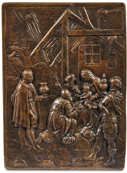 Augsburg, Circle of Matthias Wallbaum, early&nbsp; 17th century, The Adoration of the Magi, bronze