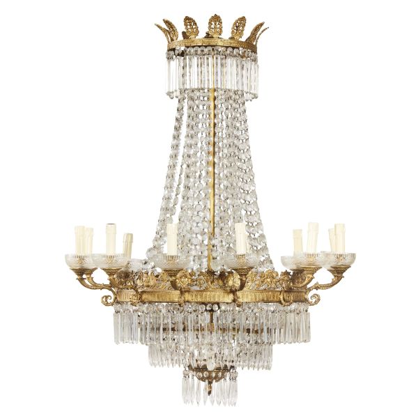 A FRENCH CHANDELIER, 19TH CENTURY