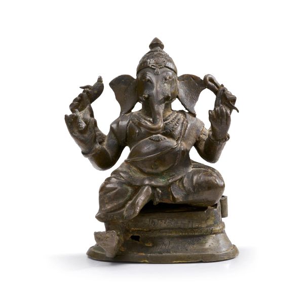 



A BRONZE FIGURE OF GANESH, INDIA, 19TH CENTURY 