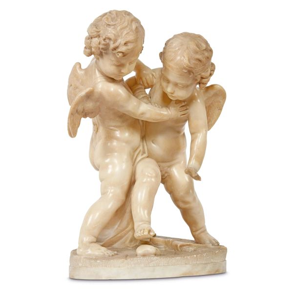 



After Etienne Maurice Falconet, France, 19th century, struggle for the heart, marble group