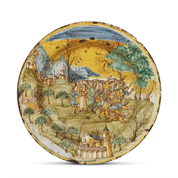 A LARGE DISH, MONTELUPO, FIRST HALF 17TH CENTURY